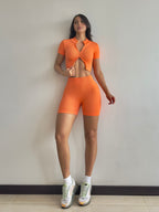 SET SHORT NARANJA