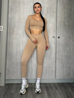 SET PANT TOP MANGA LARGA CREMALLERA