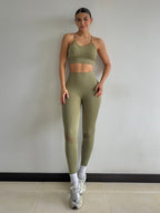 SET LEGGINS VERDE MILITAR
