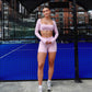 SET SHORT MANGA LARGA ROSADO