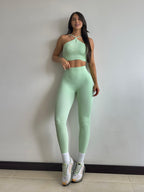 SET LEGGINS VERDE CLARO