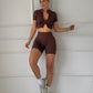 SET SHORT CAMISETA CAFÉ