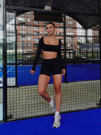 SET SHORT MANGA LARGA NEGRO