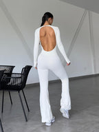 ENTERIZO BOTA ANCHA MANGA LARGA VAINILLA SIN PUSH