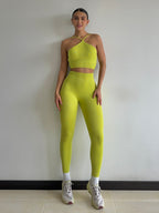 SET LEGGINS VERDE LIMÓN
