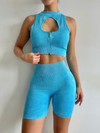 SET SHORT AZUL EFECTO LAVADO