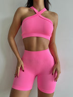 SET SHORT TOP ROSADO NEÓN
