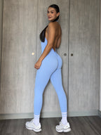 ENTERIZO LARGO HALTER SESGO