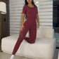 ENTERIZO LARGO CAMISETA VINO TINTO