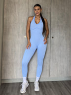 ENTERIZO LARGO HALTER SESGO