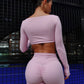SET SHORT MANGA LARGA ROSADO