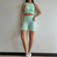 SET SHORT VERDE MENTA PUSH UP