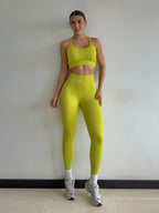 SET LEGGINS VERDE LIMÓN