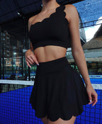 SET FALDA FLOR NEGRA