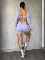 ENTERIZO CORTO MANGA LARGA H