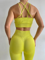 SET LEGGINS VERDE LIMÓN