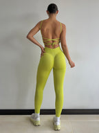 SET LEGGINS VERDE LIMÓN