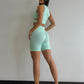 SET SHORT VERDE MENTA PUSH UP