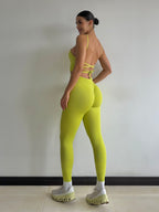 SET LEGGINS VERDE LIMÓN