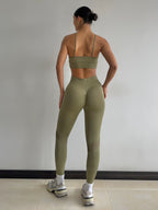 SET LEGGINS VERDE MILITAR