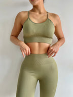 SET LEGGINS VERDE MILITAR