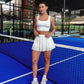 SET FALDA PLISADA BLANCA
