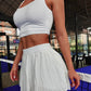 SET FALDA PLISADA BLANCA